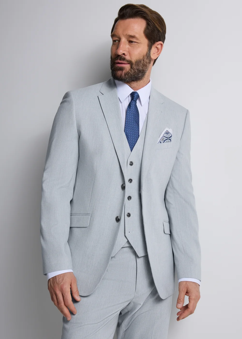 Taylor & Wright Dalton Grey Tailored Fit Suit Jacket - 52 Chest Short Image 1