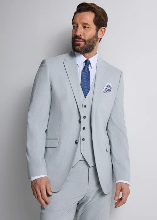 Taylor & Wright Dalton Grey Tailored Fit Suit Jacket - 52 Chest Short Image 1