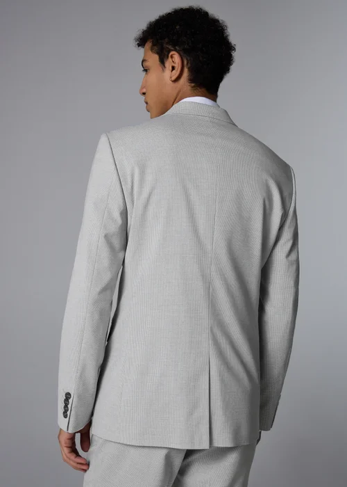 Taylor & Wright Ashbury Grey Puppytooth Slim Fit Suit Jacket - 40 Chest Regular Image 4