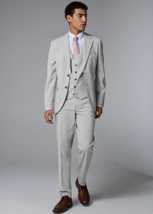 Taylor & Wright Ashbury Grey Puppytooth Slim Fit Suit Jacket - 40 Chest Regular Image 2
