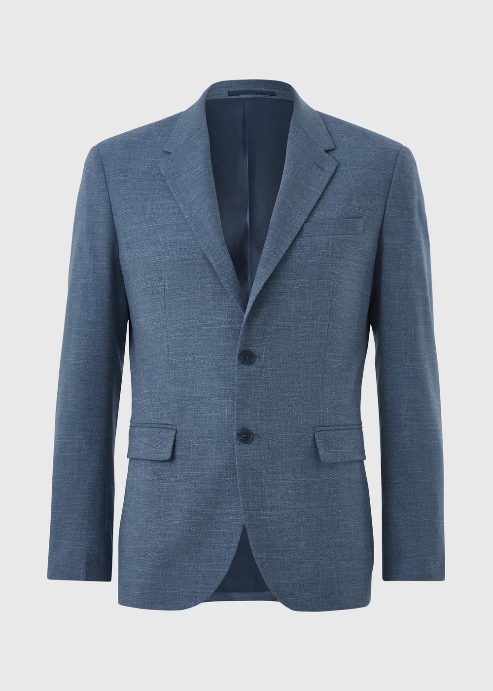 Taylor & Wright Blue Hawthorne Textured Slim Fit Suit Jacket - 52 Chest Short Image 5