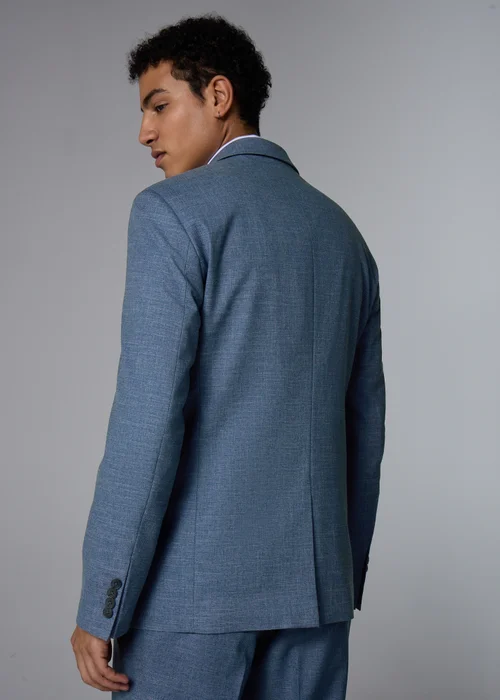 Taylor & Wright Blue Hawthorne Textured Slim Fit Suit Jacket - 52 Chest Short Image 4