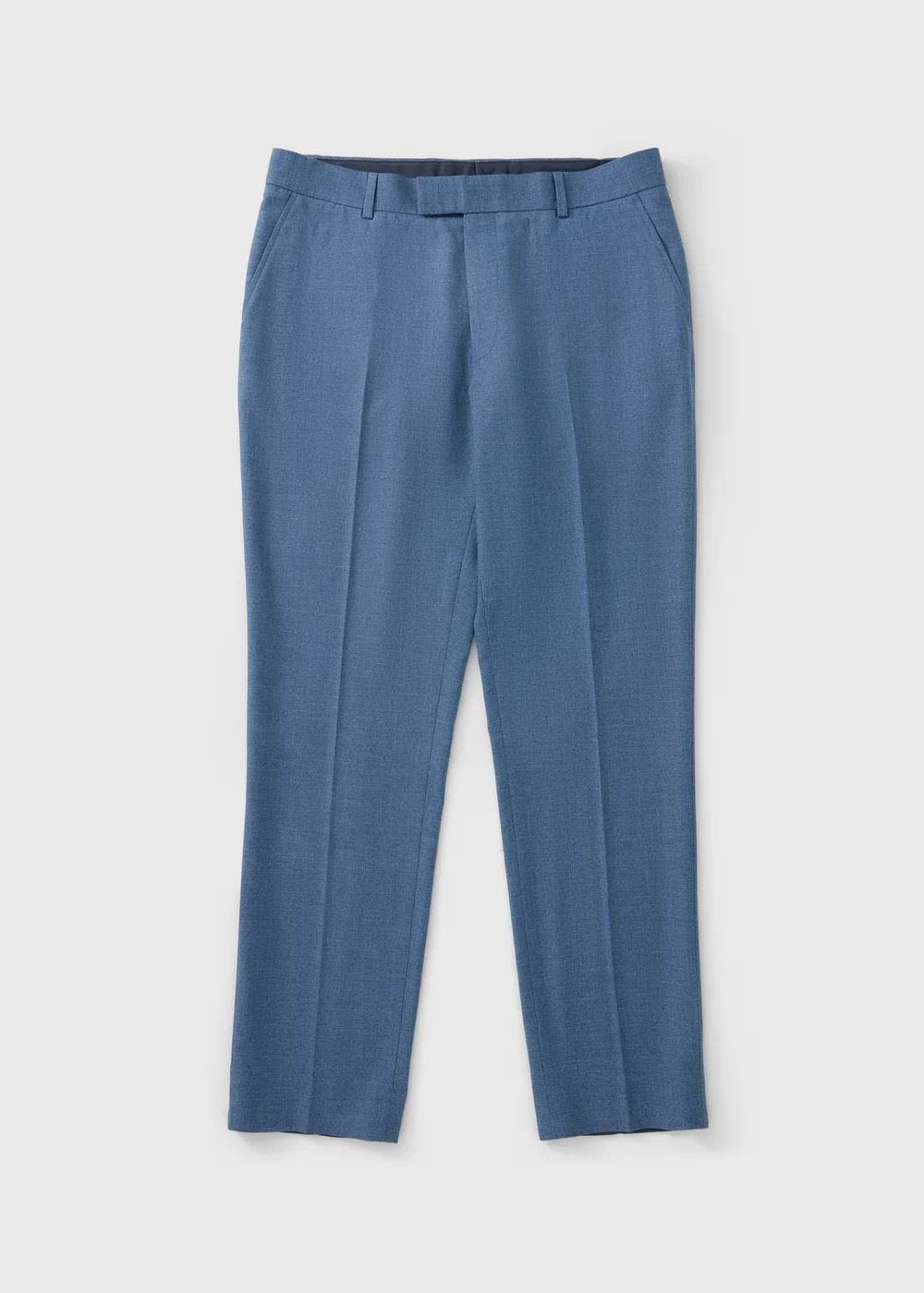 Taylor & Wright Hawthorne Mid Blue Textured Slim Fit Suit Trousers - 40 Waist 29 Leg Image 5