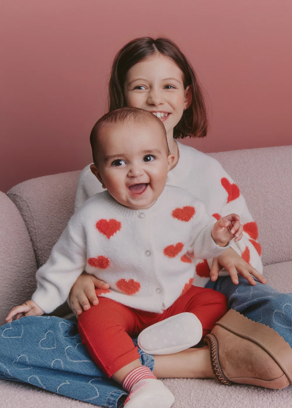 Baby Cream Love Heart Cardigan (Newborn-23mths) - 0-3 months Image 2