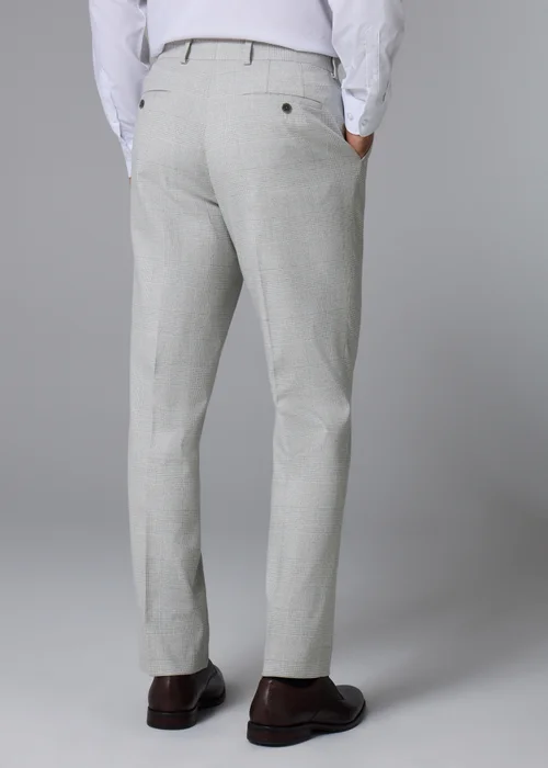 Taylor & Wright Elwood Grey Tailored Check Suit Trousers - 36 Waist 29 Leg Image 2