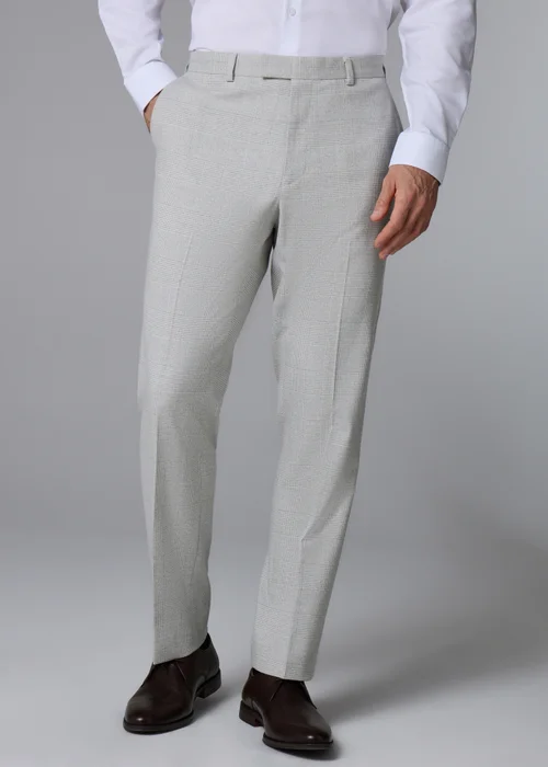 Taylor & Wright Elwood Grey Tailored Check Suit Trousers - 36 Waist 29 Leg Image 1