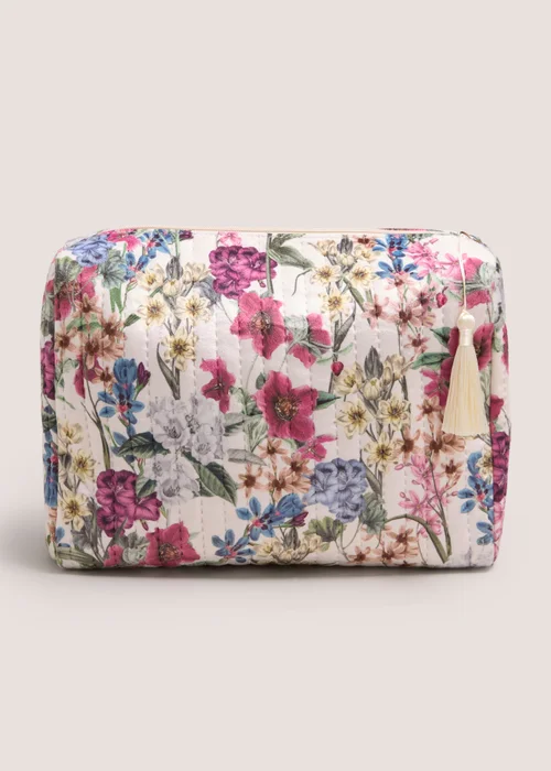 Floral Large Makeup Bag Image 1