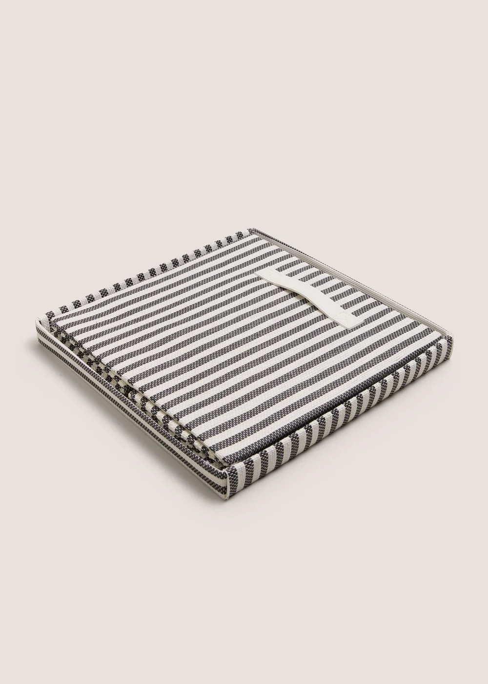 Black Striped Foldable Storage Box Image 2