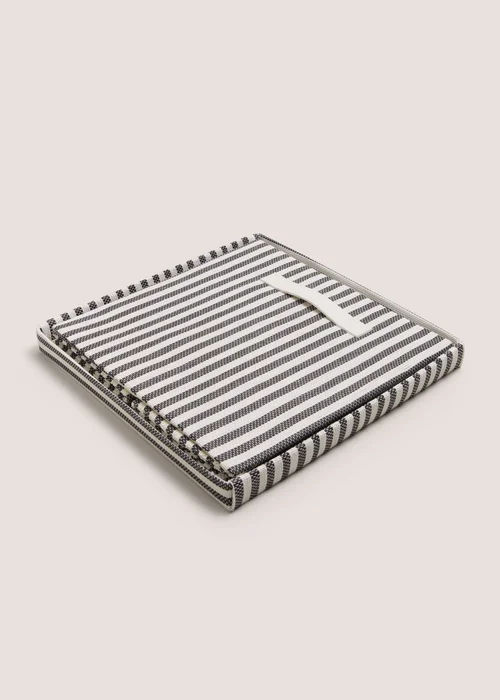 Black Striped Foldable Storage Box Image 2