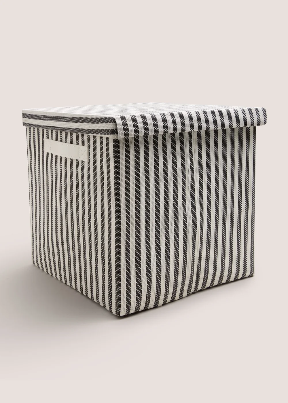 Black Striped Foldable Storage Box Image 1