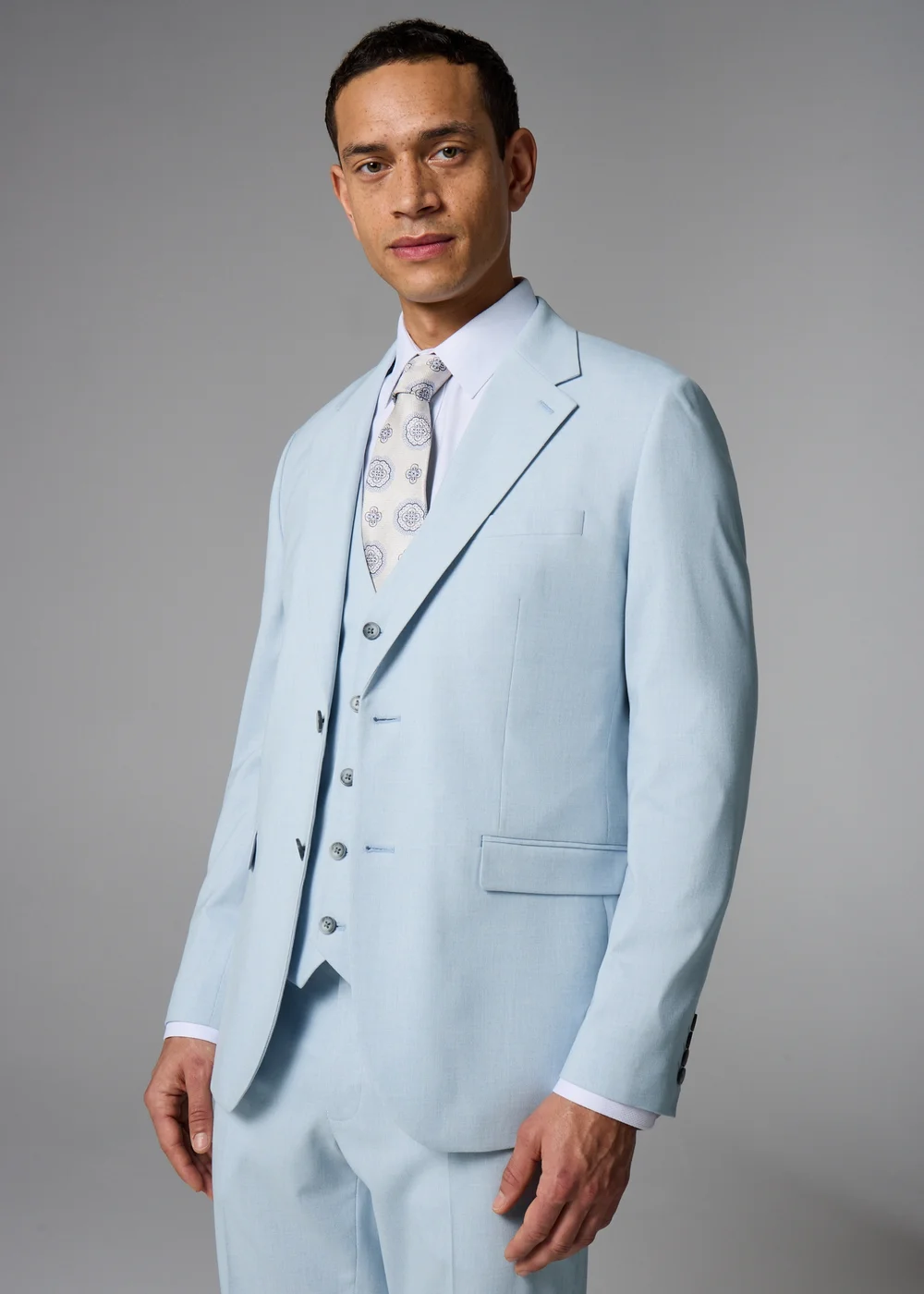 Taylor & Wright Everly Light Blue Slim Fit Suit Jacket - 34 Chest Short Image 1