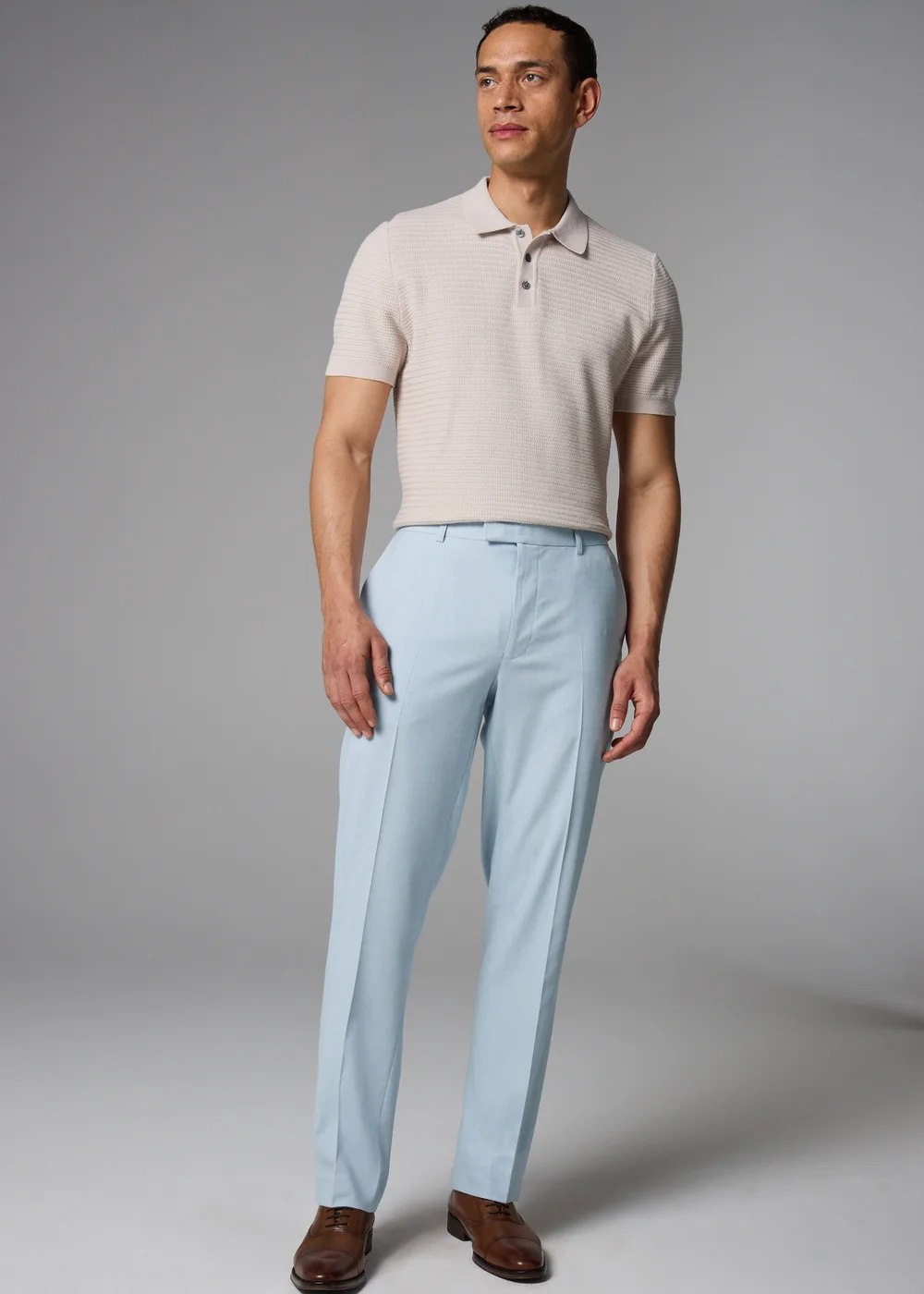 Taylor & Wright Light Blue Everly Slim Fit Suit Trousers - 36 Waist 33 Leg Image 1