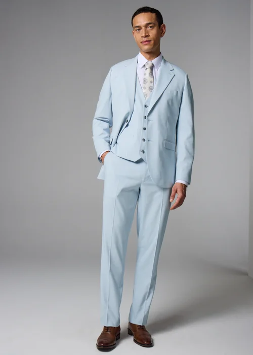 Taylor & Wright Light Blue Everly Slim Fit Suit Trousers - 36 Waist 33 Leg Image 3