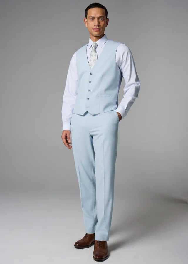 Taylor & Wright Light Blue Everly Slim Fit Waistcoat