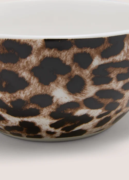 Brown Leopard Print Bowl Image 2