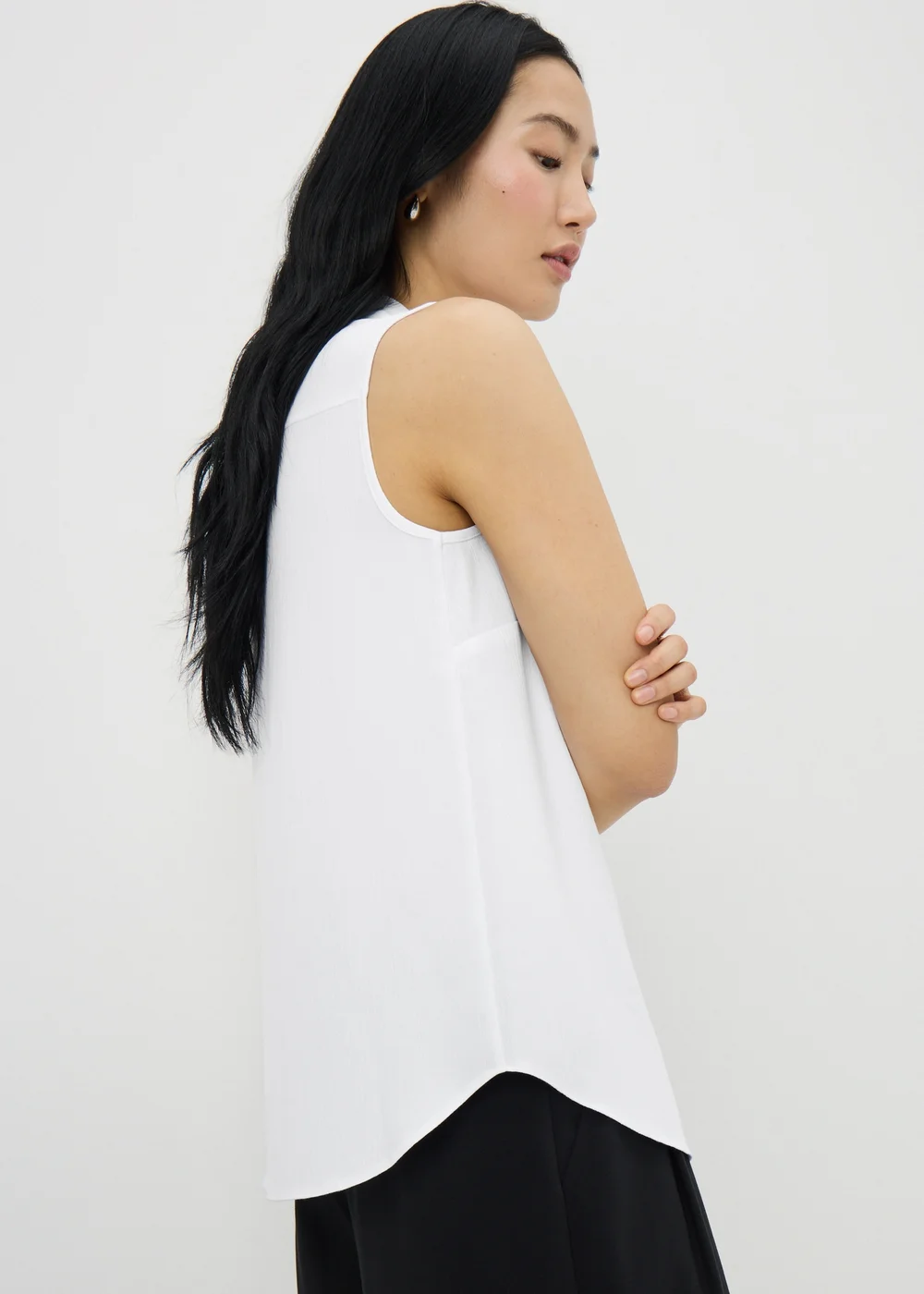 White Sleeveless Clipper Shirt - 28 Image 3
