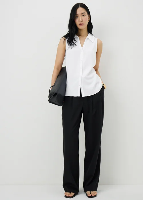 White Sleeveless Clipper Shirt - 28 Image 1