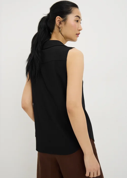 Black Sleeveless Clipper Shirt - 28 Image 3
