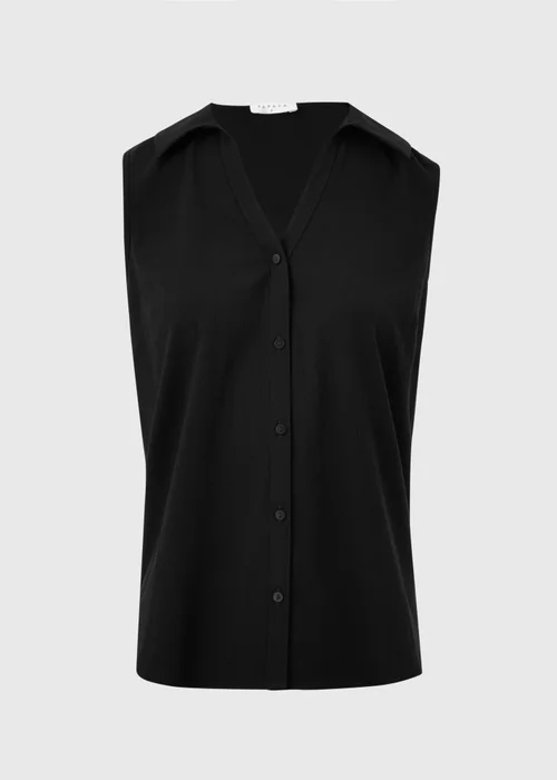 Black Sleeveless Clipper Shirt - 28 Image 2