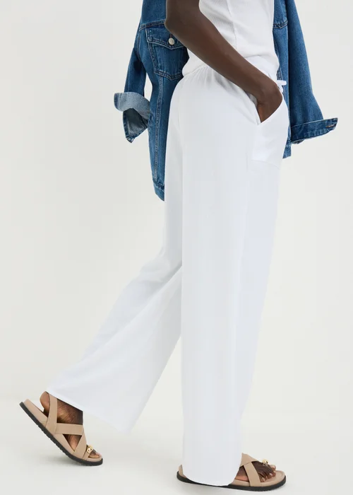 White Full Length Clipper Trousers - 20 Image 2