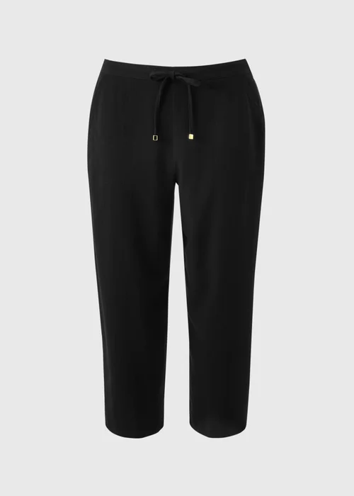 Black Cropped Clipper Trousers - 8 Image 4