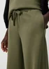 Khaki Scuba Co Ord Wide Leg Trousers - Size 20 29 leg Image 2