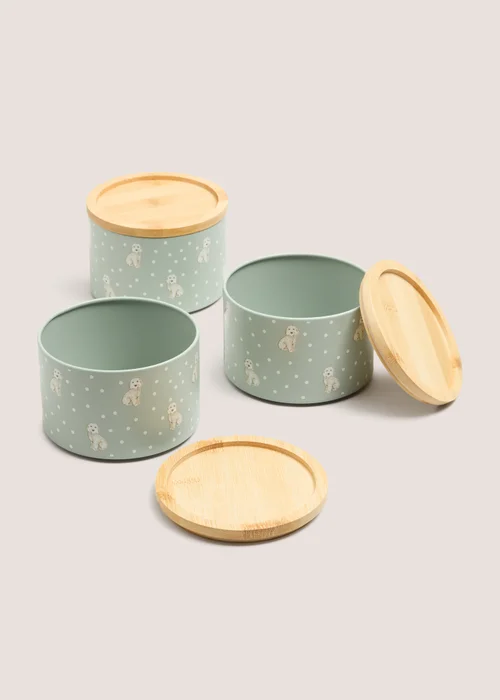 Green Cockapoo Stackable Canisters Image 2