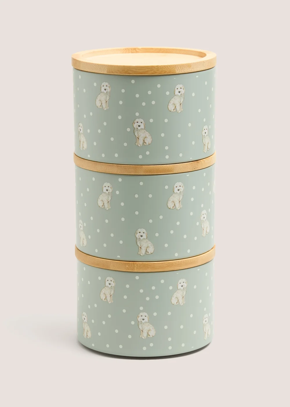 Green Cockapoo Stackable Canisters Image 1
