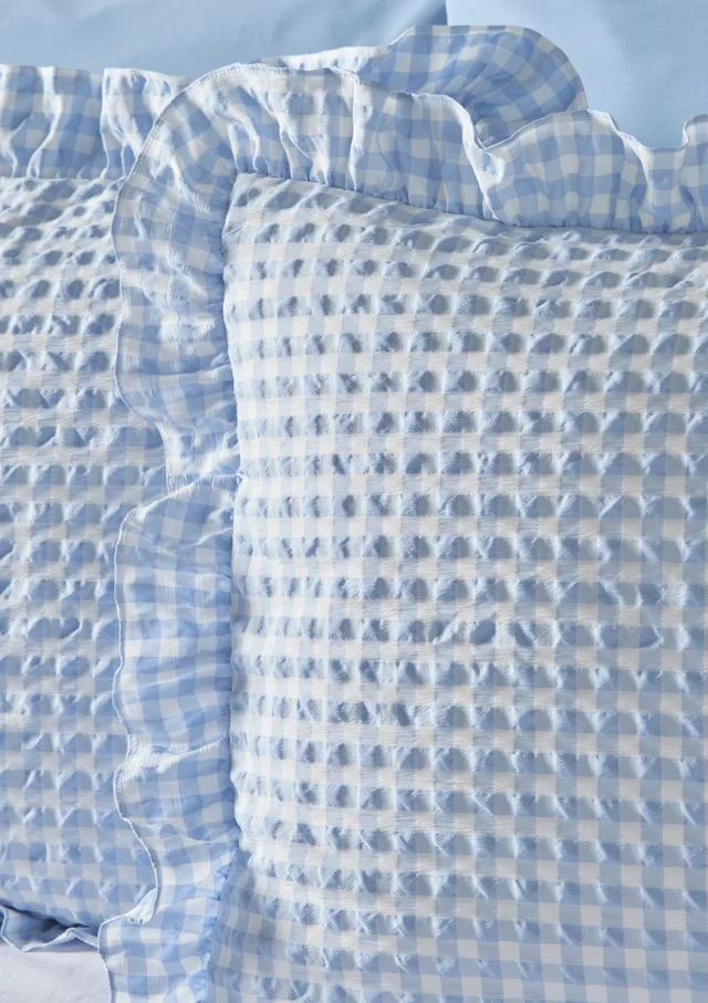 Blue Gingham Duvet Set