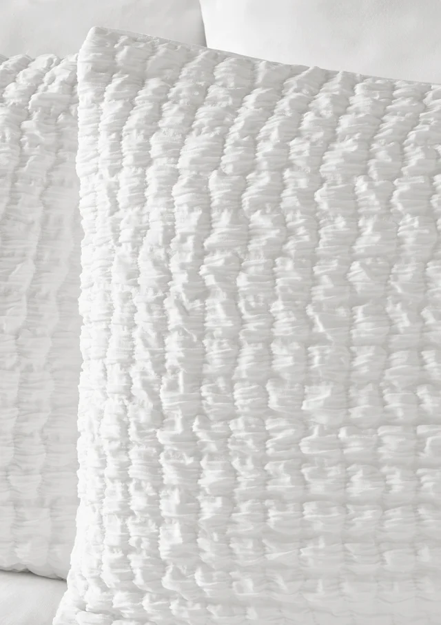 White Seersucker Duvet Set