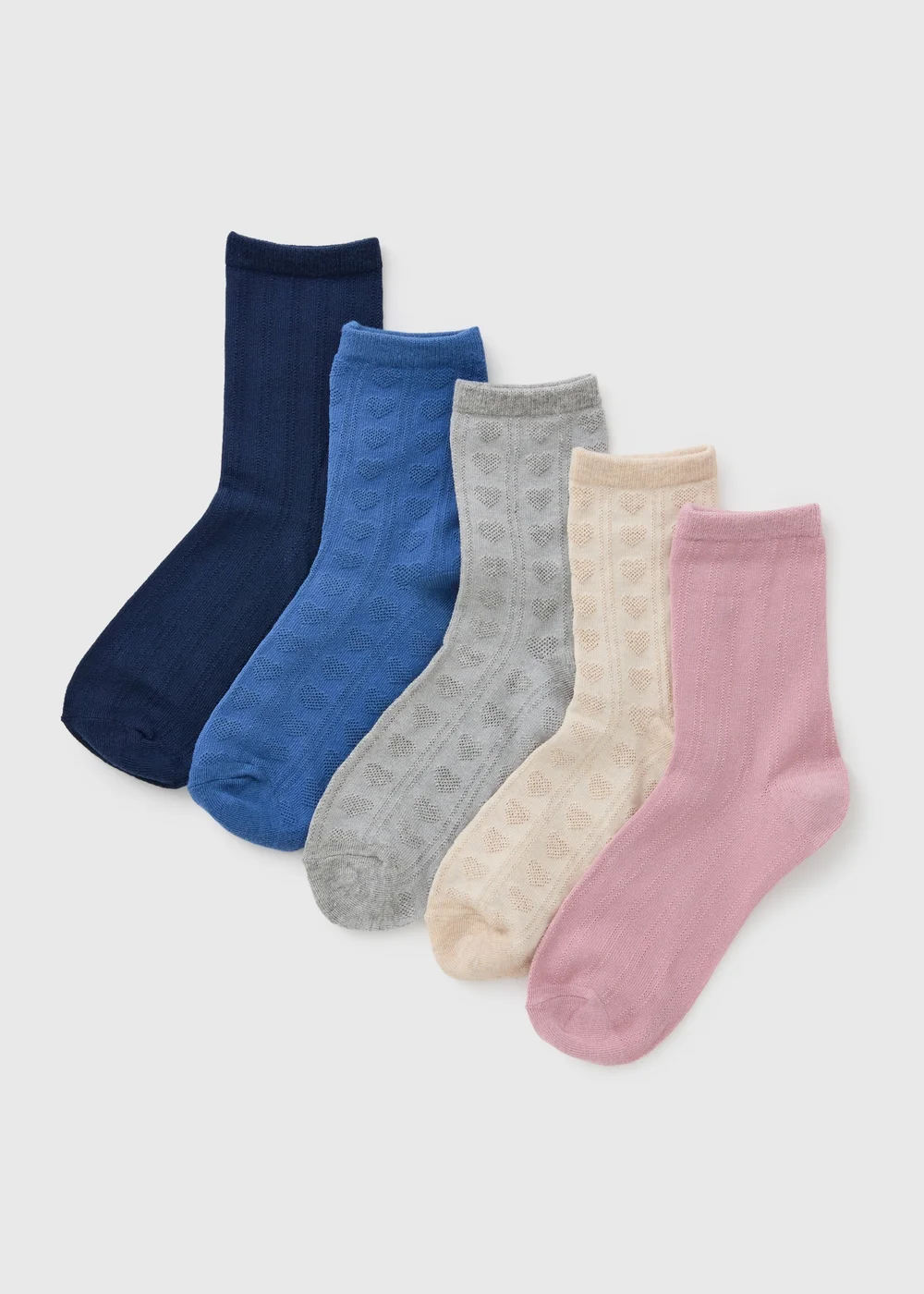 5 Pack Multi Ankle Socks - One Size Image 1