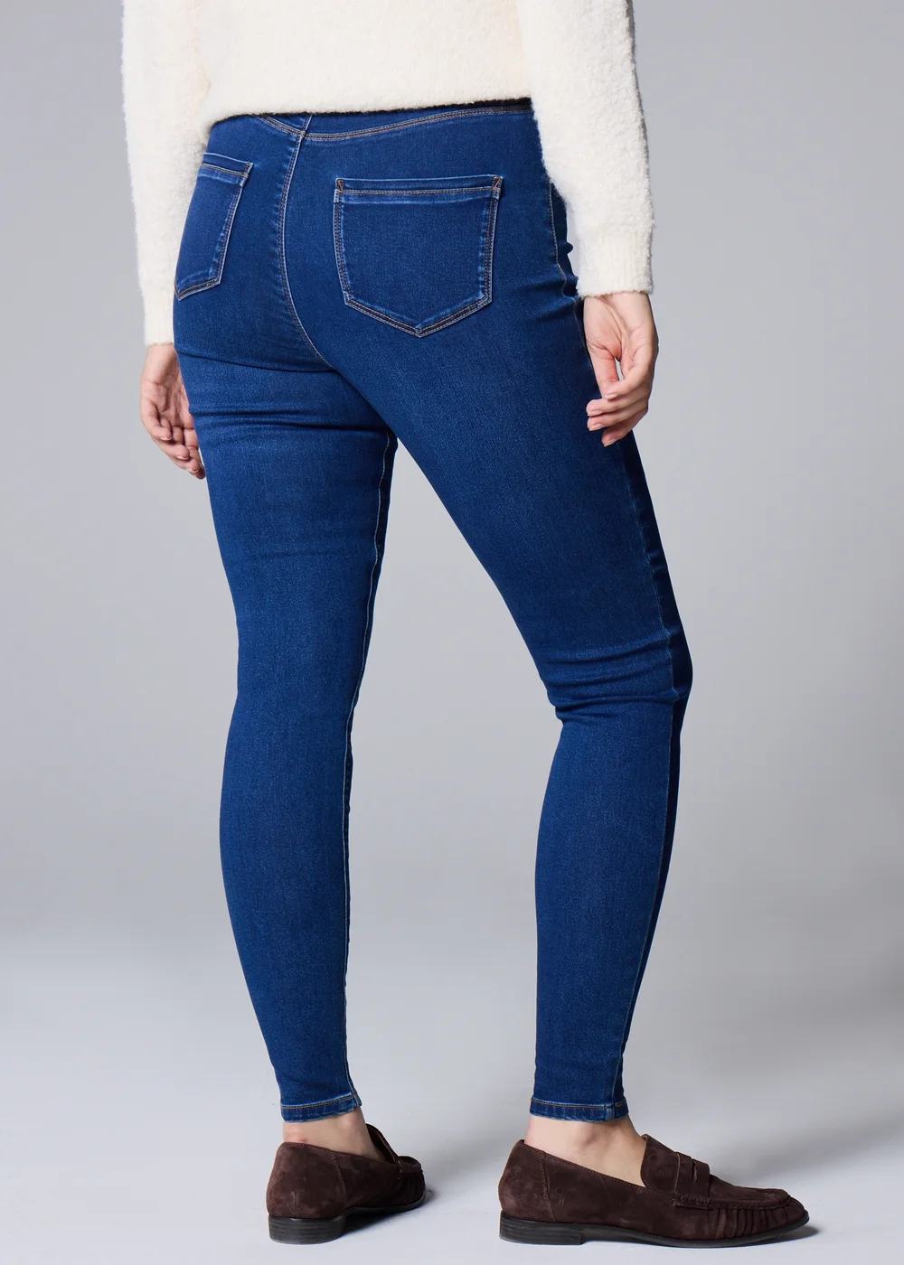 Petite Darkwash Jessie Stretch High Rise Skinny Jeans - 6 Image 5