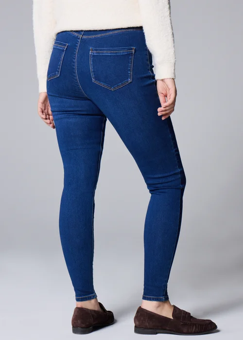 Petite Darkwash Jessie Stretch High Rise Skinny Jeans - 6 Image 5