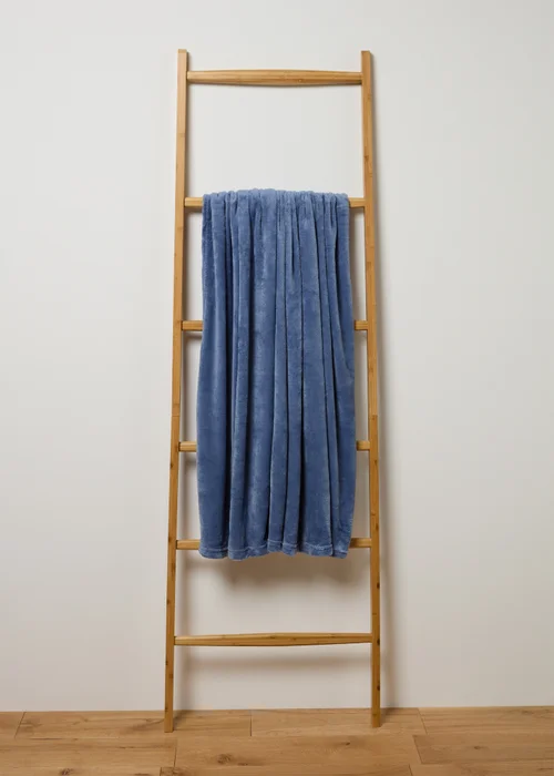 Blue Plain Throw Image 1