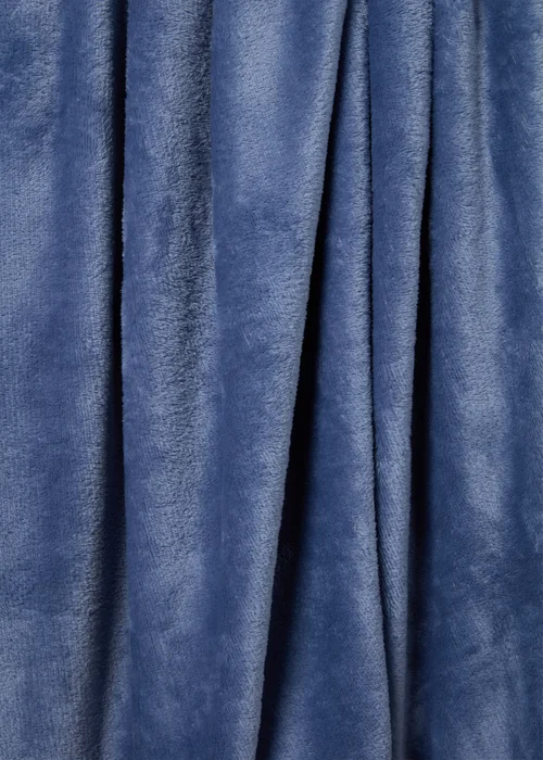 Blue Plain Throw Image 2