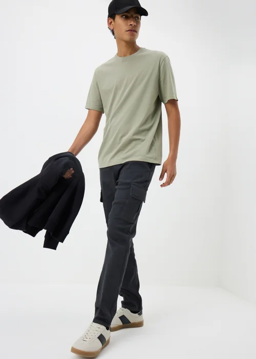 Khaki Essential Crew Neck T-Shirt - XS Image 2