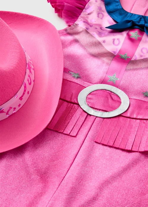 Girls Pink Cow Girl Costume (3-11yrs) - 3 Yrs Image 2