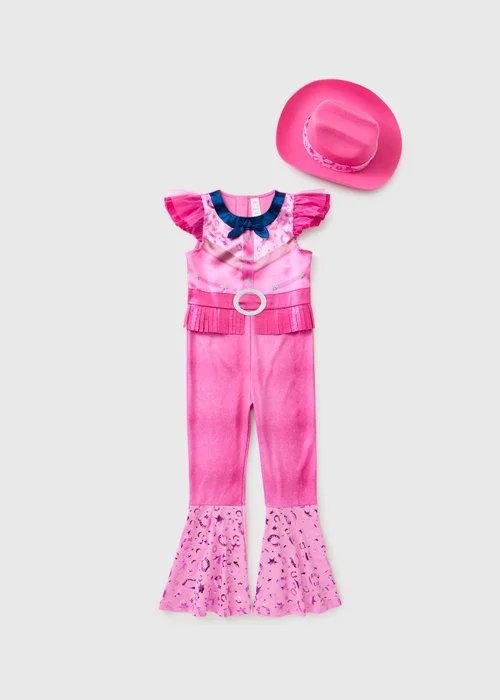 Girls Pink Cow Girl Costume (3-11yrs) - 3 Yrs Image 1