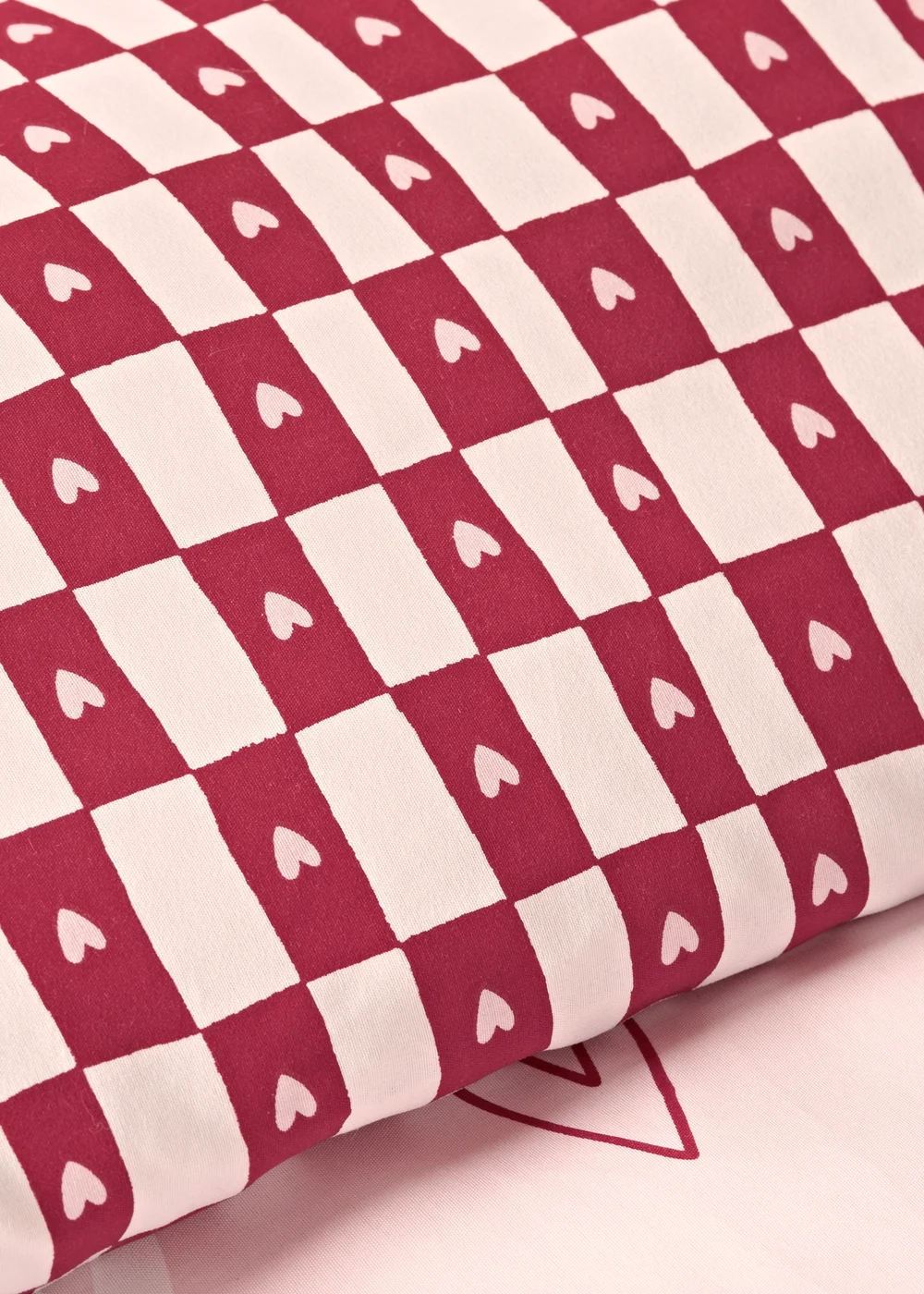 Pink & Red Heart Duvet Set - Single Image 3