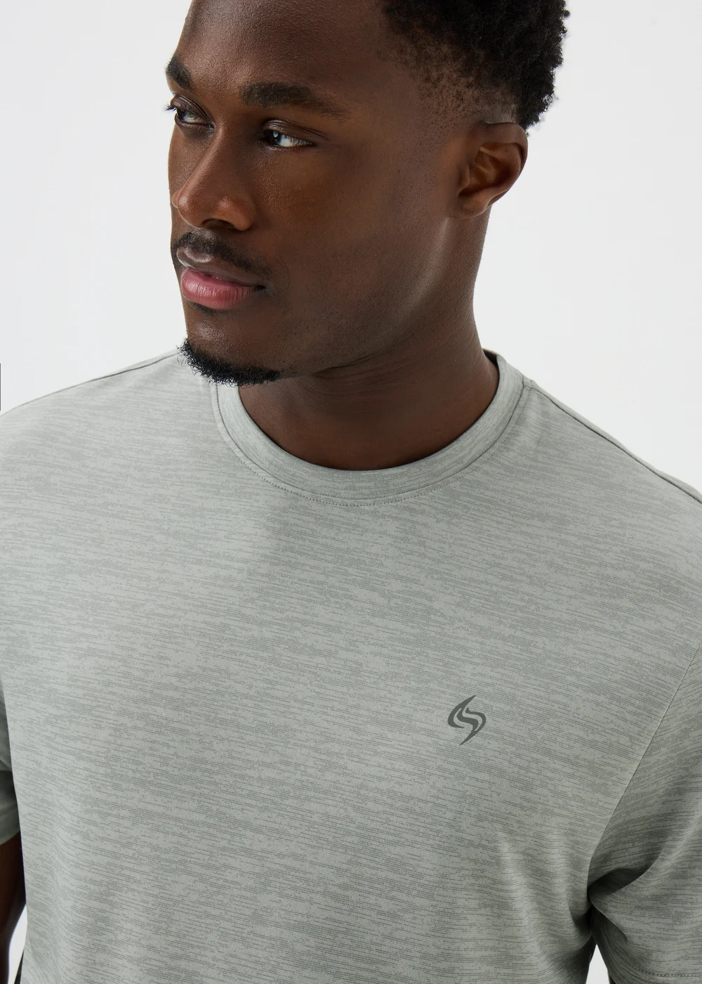 Souluxe Grey 2 Tone Sports T-Shirt - XS Image 2