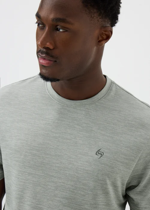 Souluxe Grey 2 Tone Sports T-Shirt - XS Image 2