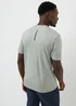 Souluxe Grey 2 Tone Sports T-Shirt - XS Image 3