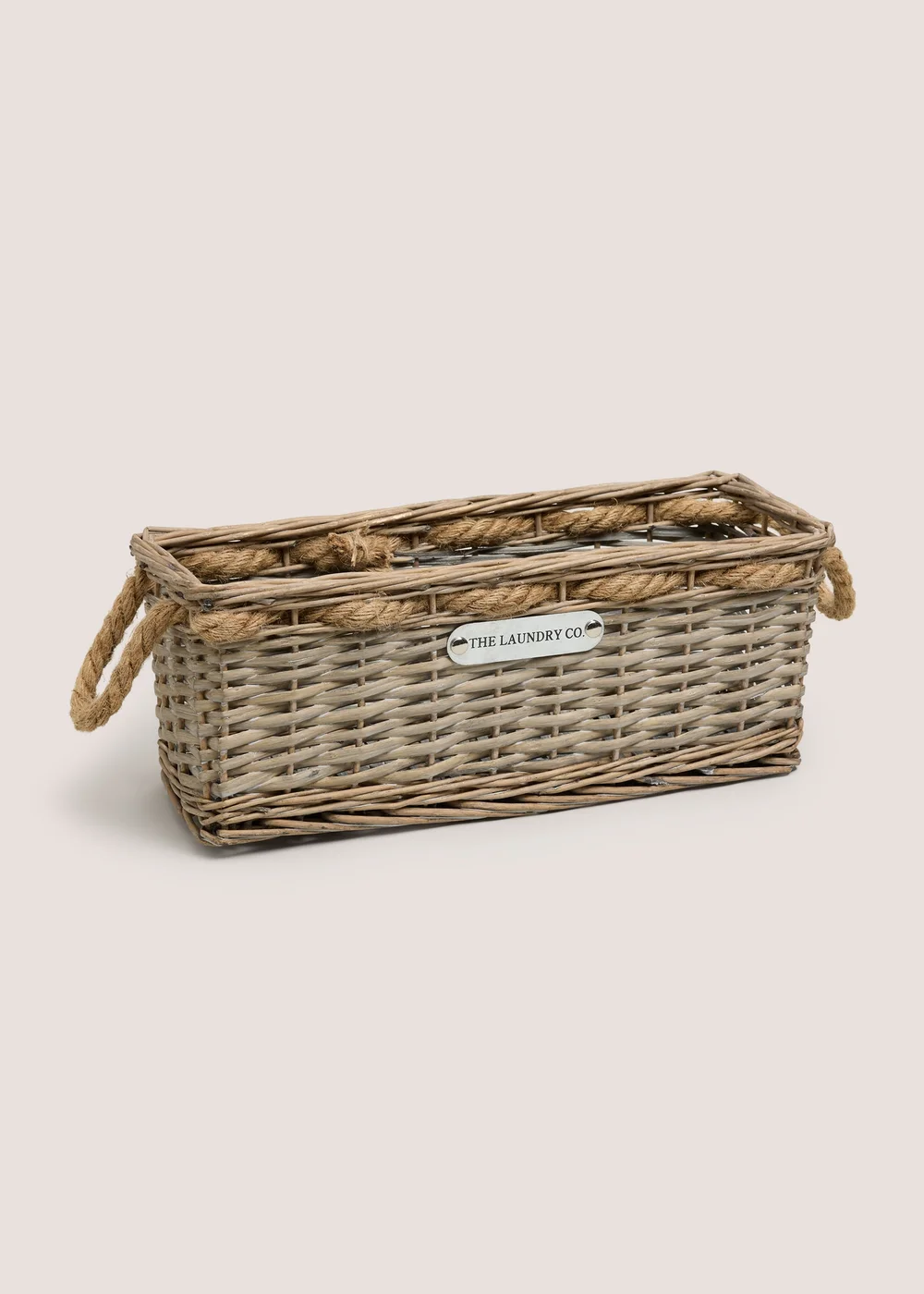 Laundry Rope Wick Window Basket Image 1