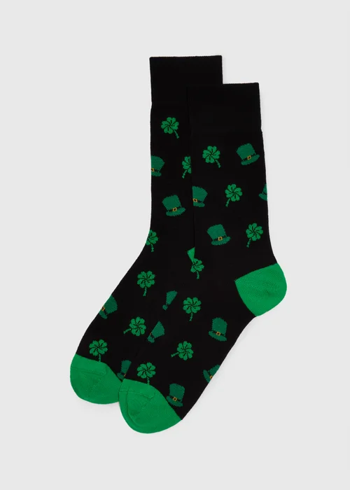 Green St Patrick's Day Ankle Socks - 6-8.5 Image 1