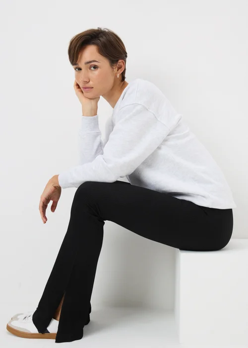Black Washed Flare Leggings - XL Image 1