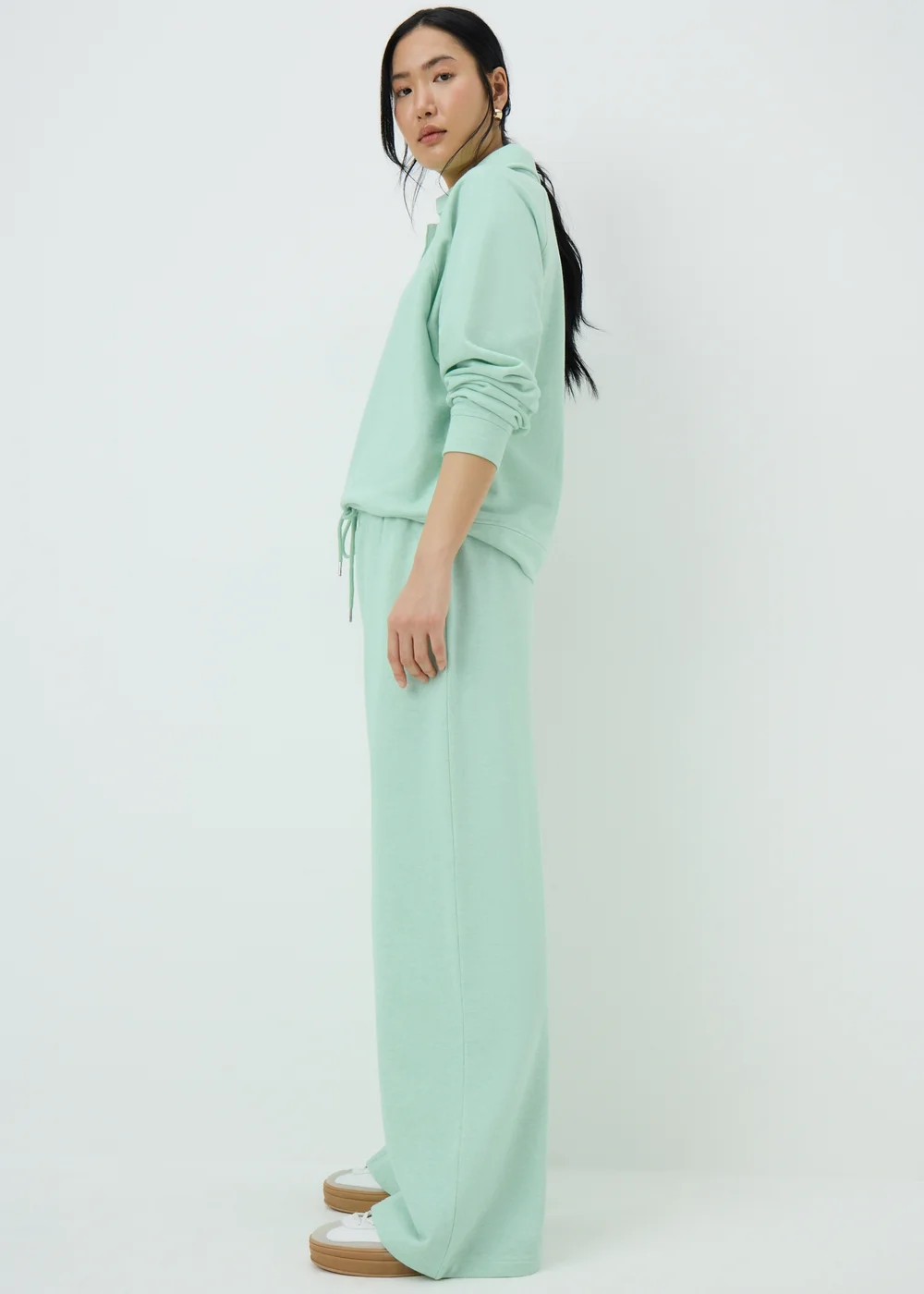Green Wide Leg Co Ord Jogging Bottoms - XS Image 1