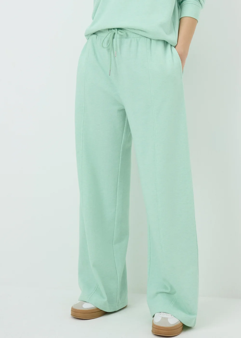 Green Wide Leg Co Ord Jogging Bottoms - XS Image 2