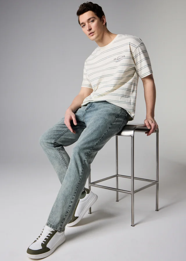 Mid Wash Slim Fit Jeans