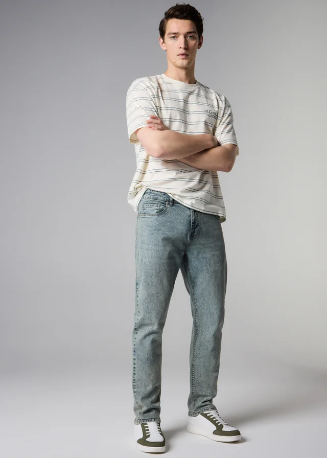 Mid Wash Slim Fit Jeans
