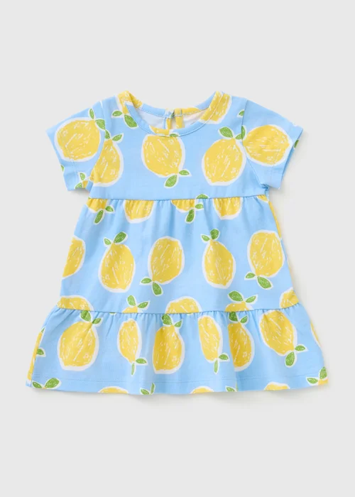 Baby Blue Lemon Dress (Newborn-23mths) - 0-3 months Image 1